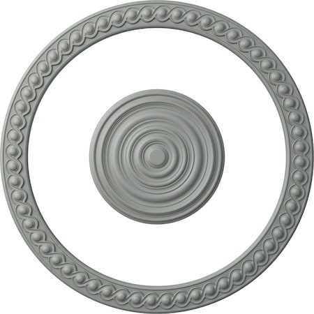 Ekena Millwork 28 3/4-in. OD x 23 5/8-in. ID Ceiling Ring with 12 5/8-in. OD Ceiling Medallion Carton Accent Kit CRM29HI13CA